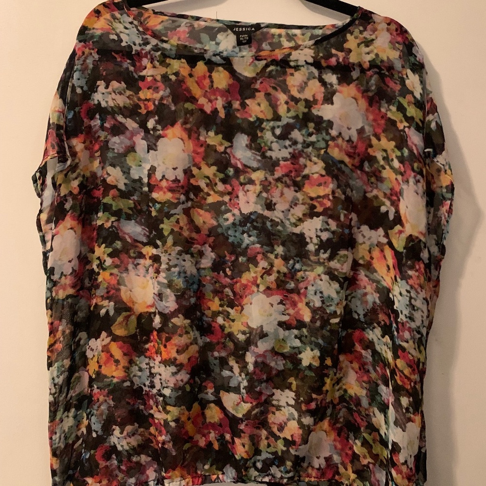 Sheer Floral Blouse